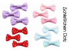 2 St. Schleife Schleifchen gepunktet Dots 15x30mm